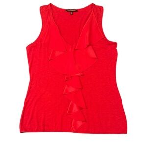 Cynthia Steffe Red Ruffle Blouse